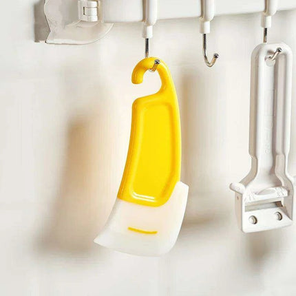 Cheerful Yellow & White Silicone Kitchen Scraper Kit for Effortless Cleanup - Très Elite