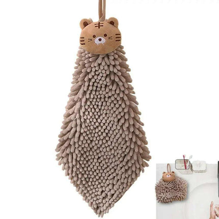 Chenille Animal Hand Towels Set - Elegant Absorbency with Quick Dry Features - Très Elite