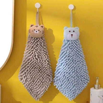 Chenille Animal Hand Towels Set - Elegant Absorbency with Quick Dry Features - Très Elite