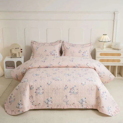 Elegant 100% Cotton Plaid Bedspread with Versatile Multi-Function Coverlet Set for Double Beds