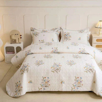 Chic 100% Cotton Plaid Coverlet Set for Double Beds - Multi-Functional Bedspread..