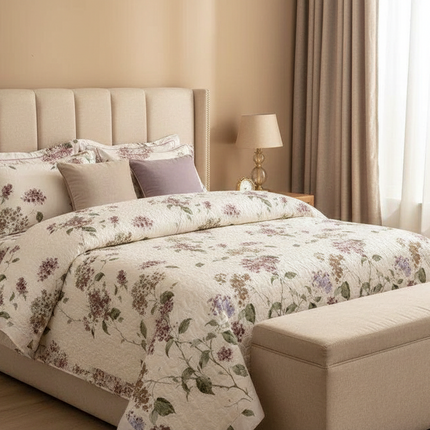 Elegant 100% Cotton Plaid Bedspread with Versatile Multi-Function Coverlet Set for Double Beds