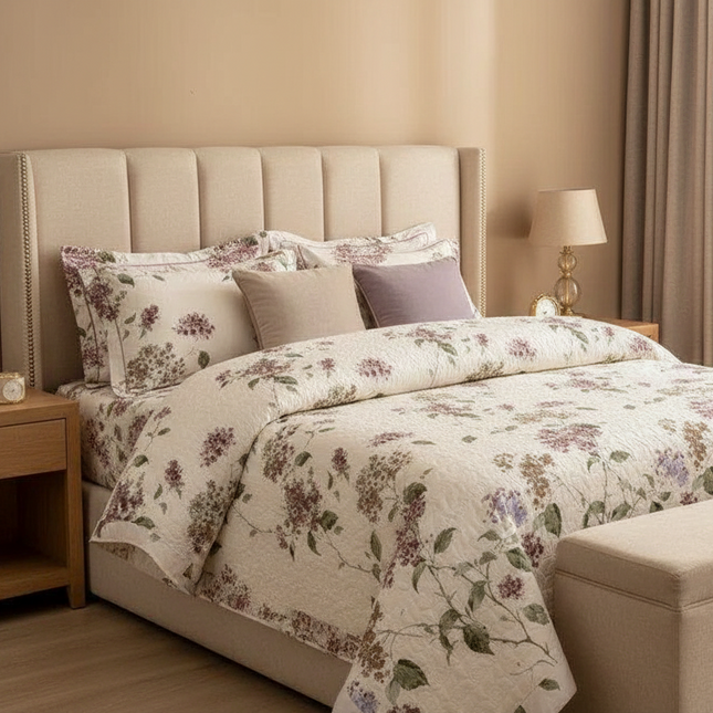 Elegant 100% Cotton Plaid Bedspread with Versatile Multi-Function Coverlet Set for Double Beds