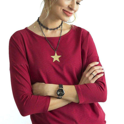Chic 3/4 Sleeve Cotton Blend Blouse - Très Elite