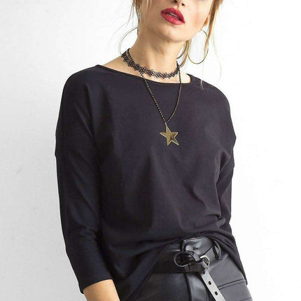 Chic 3/4 Sleeve Cotton Blend Blouse - Très Elite