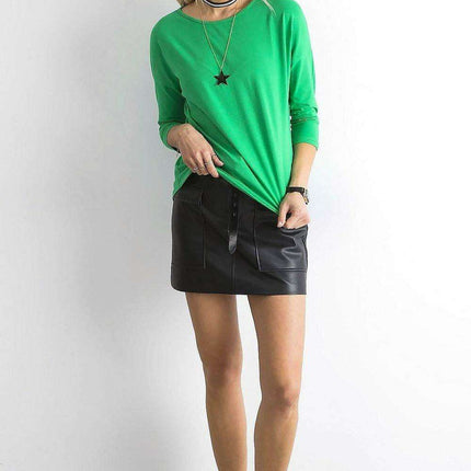 Chic 3/4 Sleeve Cotton Blend Blouse - Très Elite