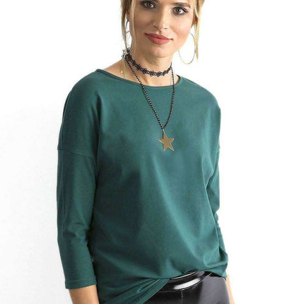 Chic 3/4 Sleeve Cotton Blend Blouse - Très Elite