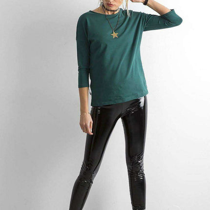 Chic 3/4 Sleeve Cotton Blend Blouse - Très Elite