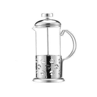 Chic 350ml Stainless Steel and Glass French Press for Ultimate Coffee and Tea Experience - Très Elite
