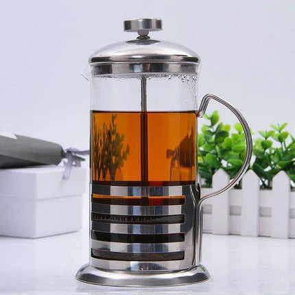 Chic 350ml Stainless Steel and Glass French Press for Ultimate Coffee and Tea Experience - Très Elite