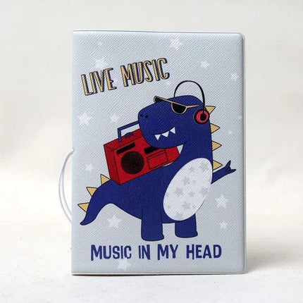 Chic 3D Printed Passport Holder with Card Slots and Faux Leather Texture..