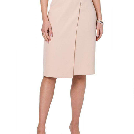 Chic A-Line Skirt with Asymmetrical Zipper Accent