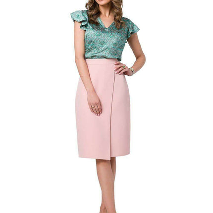 Chic A-Line Skirt with Asymmetrical Zipper Accent - Très Elite