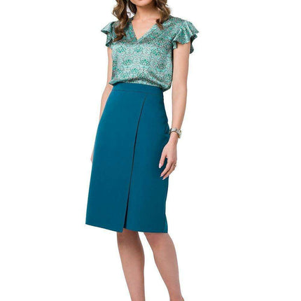 Chic A-Line Skirt with Asymmetrical Zipper Accent - Très Elite
