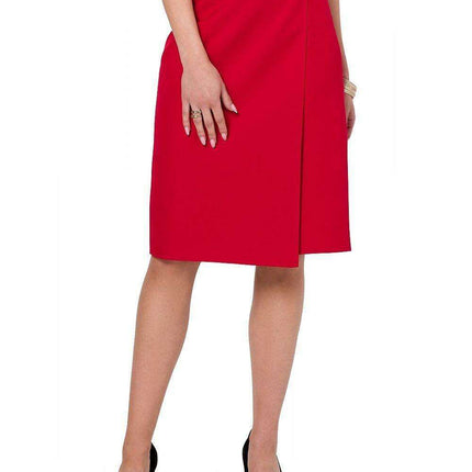 Chic A-Line Skirt with Asymmetrical Zipper Accent