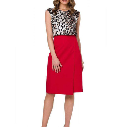 Chic A-Line Skirt with Asymmetrical Zipper Accent - Très Elite