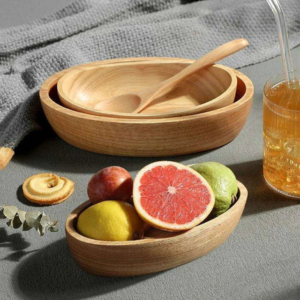 Chic Acacia Wood Serving Bowl - The Perfect Centerpiece for Entertaining and Snacks - Très Elite