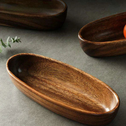 Chic Acacia Wood Serving Bowl - The Perfect Centerpiece for Entertaining and Snacks - Très Elite