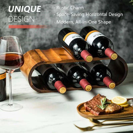 Chic Acacia Wood Wine Rack for a Stylish Home Bar and Kitchen - Très Elite