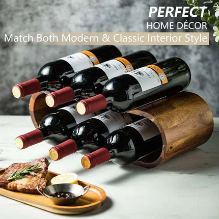 Chic Acacia Wood Wine Rack for a Stylish Home Bar and Kitchen - Très Elite