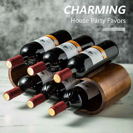 Chic Acacia Wood Wine Rack for a Stylish Home Bar and Kitchen - Très Elite