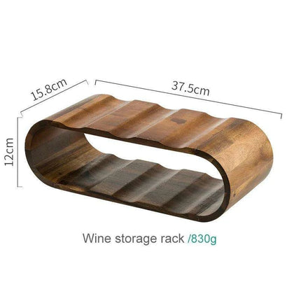 Chic Acacia Wood Wine Rack for a Stylish Home Bar and Kitchen - Très Elite