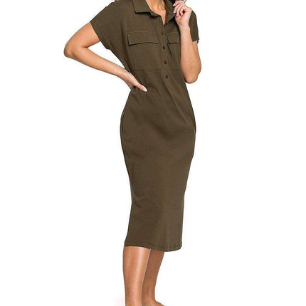 Chic Adjustable Belted Safari Shirt Dress for Every Occasion - Très Elite