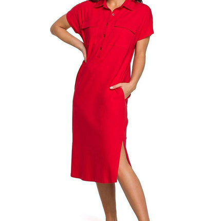 Chic Adjustable Belted Safari Shirt Dress for Every Occasion - Très Elite