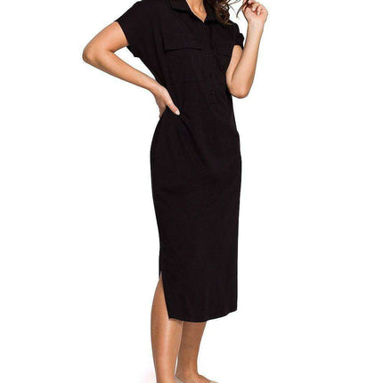 Chic Adjustable Belted Safari Shirt Dress for Every Occasion - Très Elite