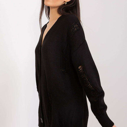 Chic Adjustable Knit Cardigan with Heart-Shaped Neckline - Très Elite