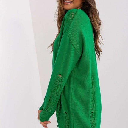 Chic Adjustable Knit Cardigan with Heart-Shaped Neckline - Très Elite