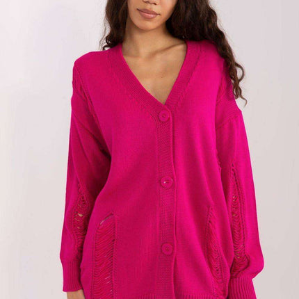 Chic Adjustable Knit Cardigan with Heart-Shaped Neckline - Très Elite