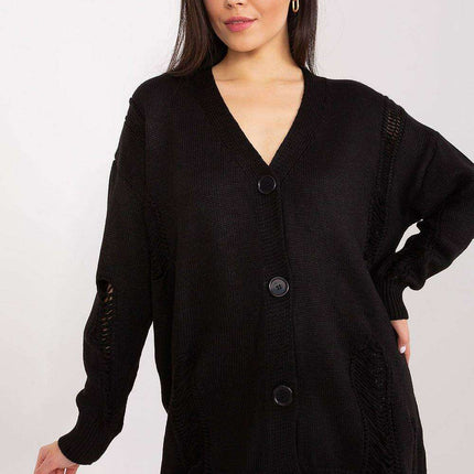 Chic Adjustable Knit Cardigan with Heart-Shaped Neckline - Très Elite
