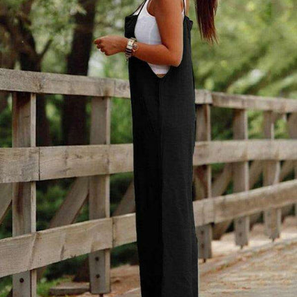 Chic Adjustable Suspender Wide Leg Jumpsuit: The Essential Fashion Statement for Women - Très Elite