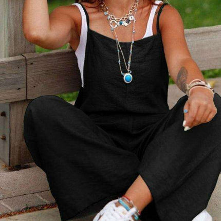 Chic Adjustable Suspender Wide Leg Jumpsuit: The Essential Fashion Statement for Women