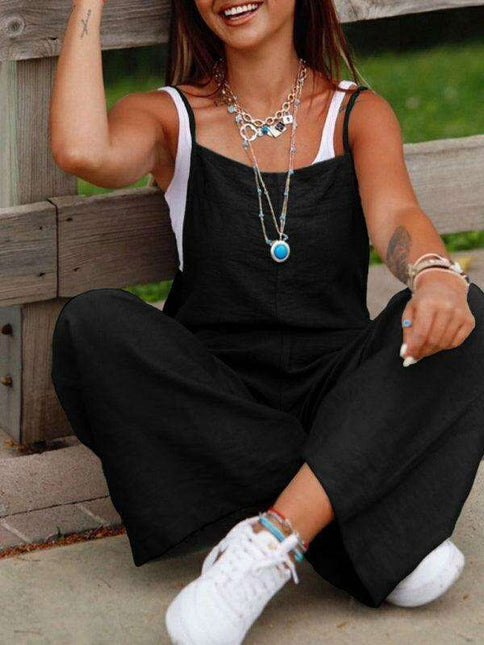 Chic Adjustable Suspender Wide Leg Jumpsuit: The Essential Fashion Statement for Women