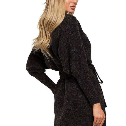 Chic Adjustable Tie Sweater Dress - Très Elite