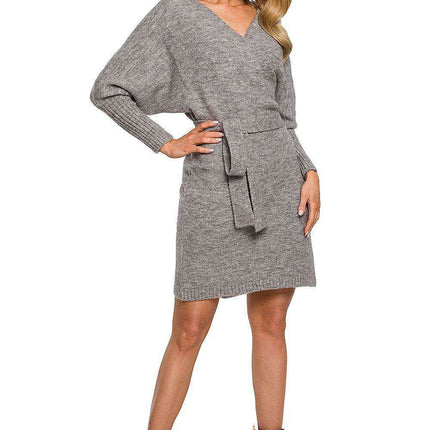 Chic Adjustable Tie Sweater Dress - Très Elite
