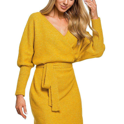 Chic Adjustable Tie Sweater Dress