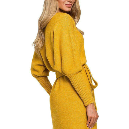 Chic Adjustable Tie Sweater Dress - Très Elite