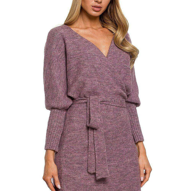 Chic Adjustable Tie Sweater Dress