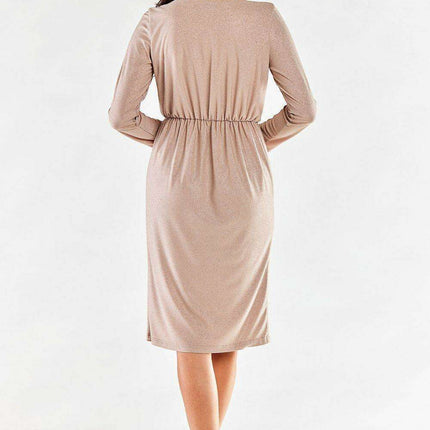 Chic Adjustable Waist Envelope Sleeve Dress - Crafted in Poland - Très Elite