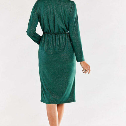 Chic Adjustable Waist Envelope Sleeve Dress - Crafted in Poland - Très Elite