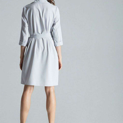 Chic Adjustable Waist-Tie Shirt Dress with Trendy Patterns - Très Elite
