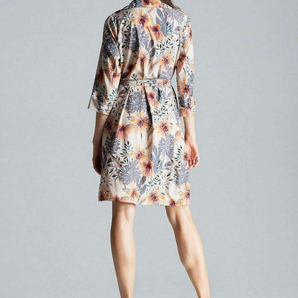 Chic Adjustable Waist-Tie Shirt Dress with Trendy Patterns - Très Elite