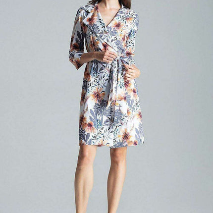 Chic Adjustable Waist-Tie Shirt Dress with Trendy Patterns - Très Elite