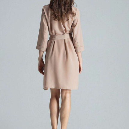 Chic Adjustable Waist-Tie Shirt Dress with Trendy Patterns - Très Elite