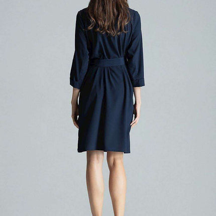 Chic Adjustable Waist-Tie Shirt Dress with Trendy Patterns - Très Elite