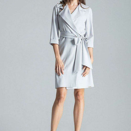 Chic Adjustable Waist-Tie Shirt Dress with Trendy Patterns - Très Elite