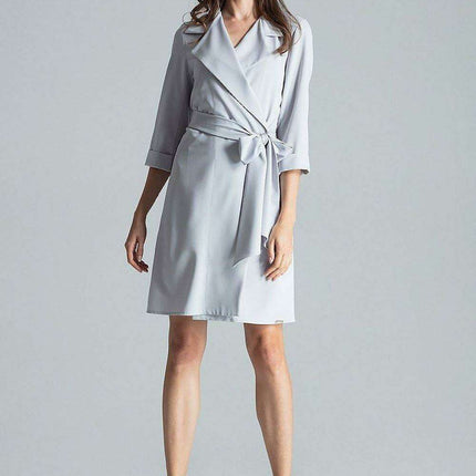 Chic Adjustable Waist-Tie Shirt Dress with Trendy Patterns - Très Elite
